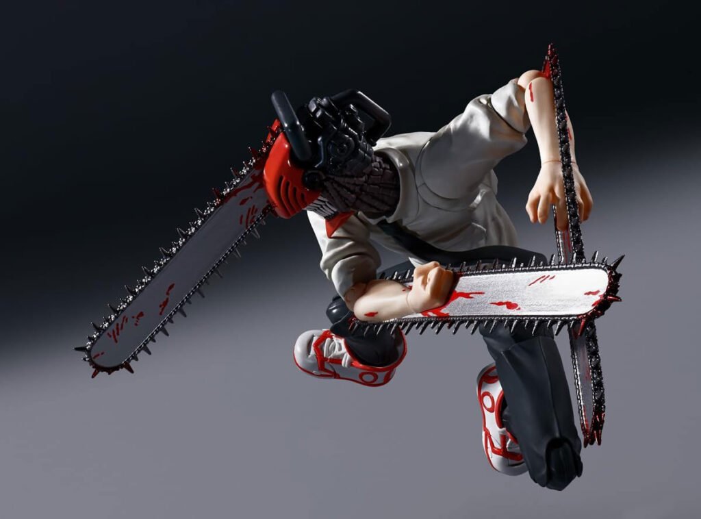 chainsaw man en una pose de acción